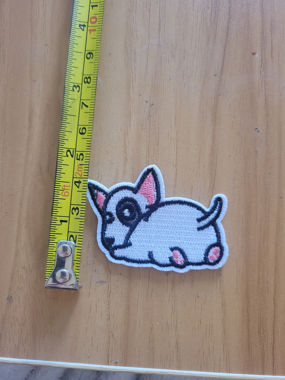 🎃BUY 2 GET 1 FREE🎃White and Pink Puppy Embroidered Patch for Accessories